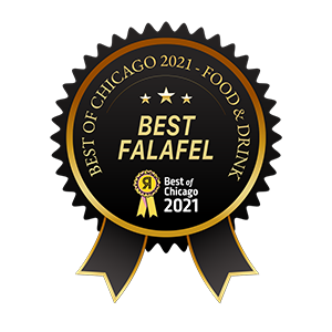 We won Best Falafel 2021 by Chicago Reader